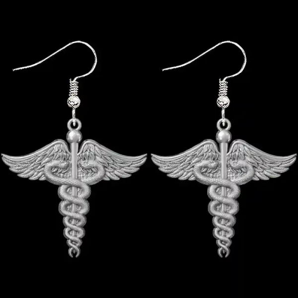 Medical Caduceus Earrings